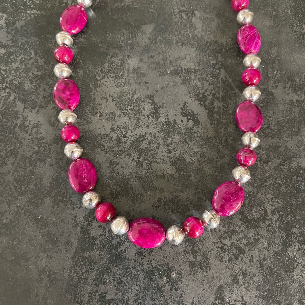 Hand Crafted “One of a Kind” Sugalite & Sterling Silver Handmade Choker - Picture 2 of 6